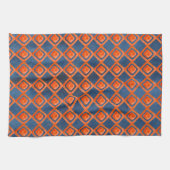 Oranje Navy Blue Waterverf Pattern Theedoek (Horizontaal)