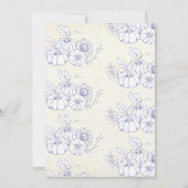 Oranje Navy Burlap Kleine pompoen Baby shower Kaart (Achterkant)