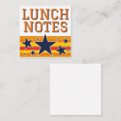 Oranje Navy Star Lunch Notities (Voorkant / Achterkant)