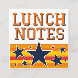 Oranje Navy Star Lunch Notities