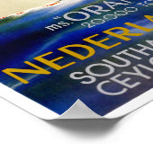 Oranje ~ Nederland Line Poster (Hoek)