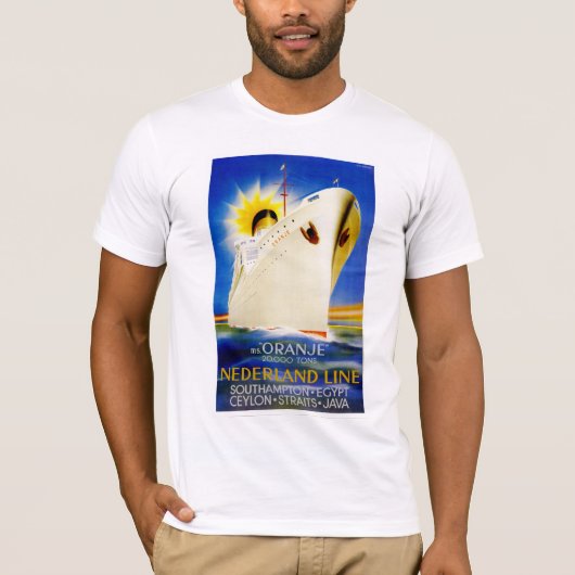 Oranje ~ Nederland Line T-shirt (Voorkant)