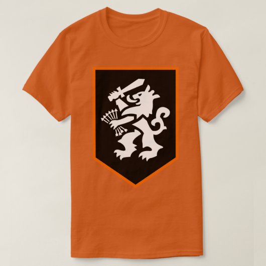 oranje Nederlands leeuwenembleem T-shirt (Design voorkant)
