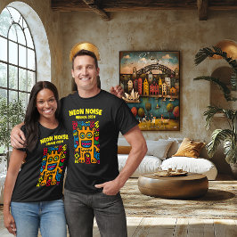 Oranje Neon Alien T-Shirt – Funky Pop Art Creature