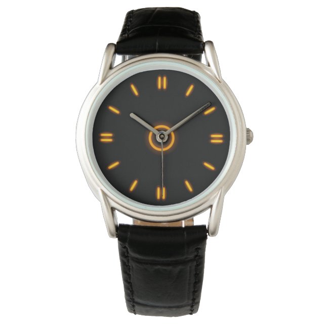 Oranje Neon Horloge (Voorkant)