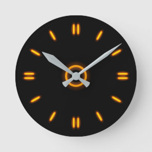 Oranje Neon Ronde Klok