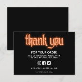 Oranje Neon Sign Dank u Media Invoegen (Voorkant / Achterkant)