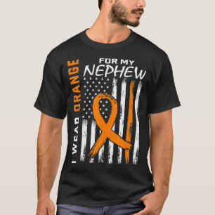 Oranje Nephew Leukemie Bewustheid Vlag Tante oom P T-shirt