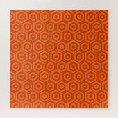Oranje nesten Hexagons Jigzaag Puzzle Legpuzzel (Horizontaal)