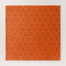 Oranje nesten Hexagons Jigzaag Puzzle Legpuzzel
