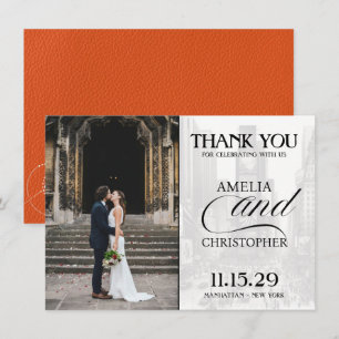 Oranje New Yorkse paspoorten Bedankkaart