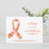 Oranje Nierkanker Bewustzijn Fundraiser Gala Kaart (Staand voorkant)