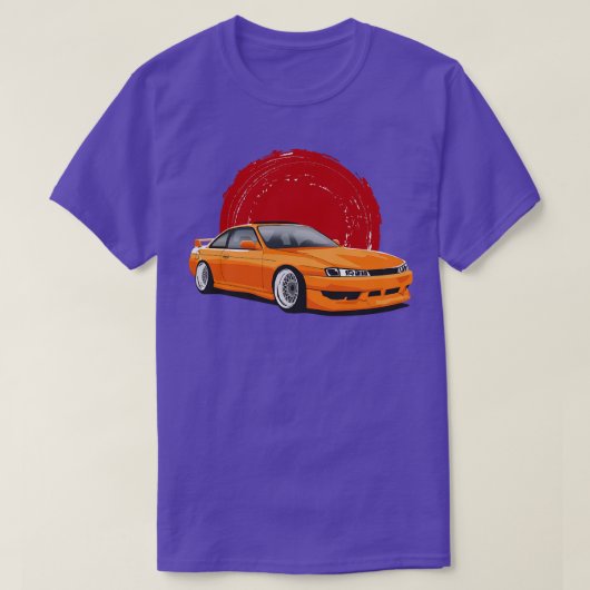 Oranje Nissan Silvia S14 Kouki T-shirt (Design voorkant)