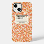 Oranje Notitieboek Hoesje-Mate iPhone Case (Achterkant)