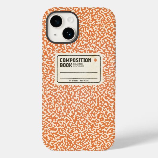 Oranje Notitieboek Hoesje-Mate iPhone Case (Achterkant)