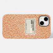 Oranje Notitieboek Hoesje-Mate iPhone Case (Achterkant (horizontaal))