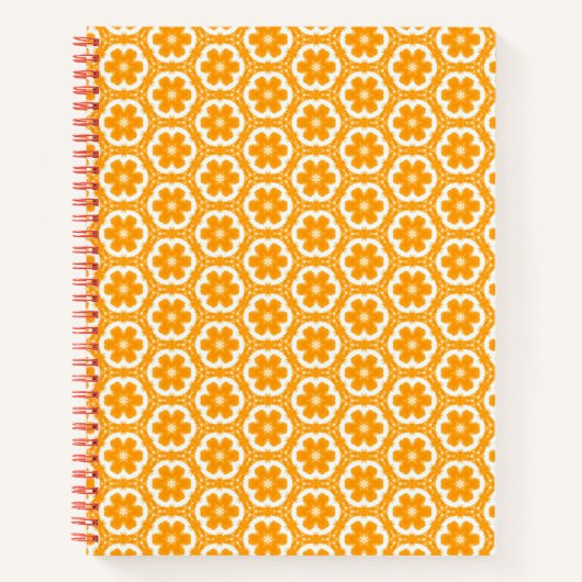 Oranje Notitieboek van Floral (Voorkant)
