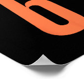 Oranje Nummer 6 7 Grappige Meme Halloween Matching Poster (Hoek)