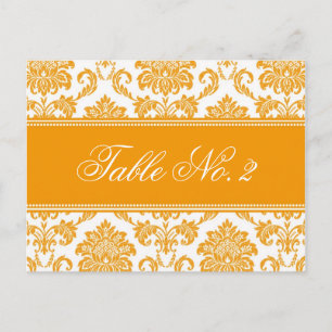 Oranje nummer van de weduwtafel briefkaart