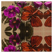 Oranje Nutmeg Lilly Fabric Stof (Close Up)