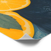 Oranje oase: een viering van vitaliteit poster (Hoek)