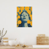 Oranje oase: een viering van vitaliteit poster (Keuken)