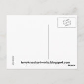 Oranje object briefkaart (Achterkant)