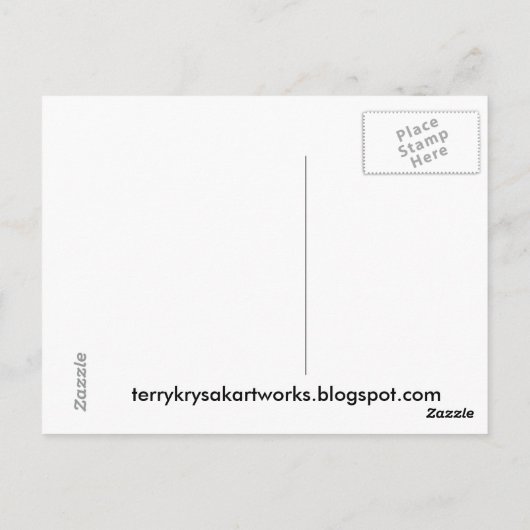 Oranje object briefkaart (Achterkant)