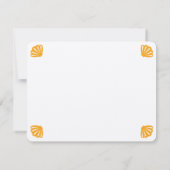 Oranje oceaanscène gepersonaliseerd bedankkaart (Achterkant)