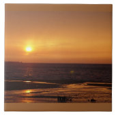 Oranje oceaanschildpad tegeltje (Voorkant)