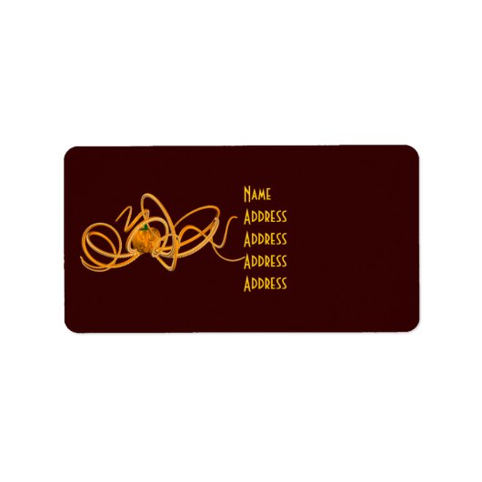 Oranje octopus etiket (Voorkant)