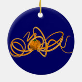 Oranje octopus keramisch ornament (Achterkant)