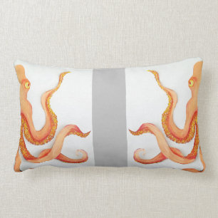 oranje octopus kussen