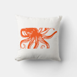 Oranje Octopus Kussen
