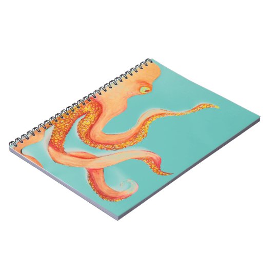 oranje octopus notitieboek (Linkerzijde)