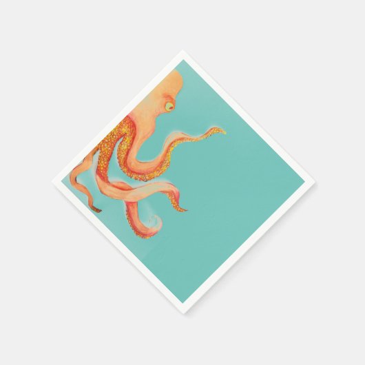 oranje octopus servet (Hoek)