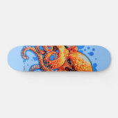 oranje octopus skateboard (Horizontaal)