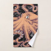 Oranje octopus Tentacles inkt Bad Handdoek (Handdoek)
