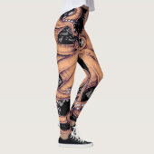 Oranje octopus Tentacles inkt Leggings (Rechts)