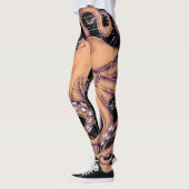 Oranje octopus Tentacles inkt Leggings (Links)