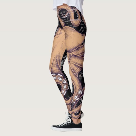 Oranje octopus Tentacles inkt Leggings (Links)