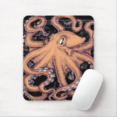 Oranje octopus Tentacles inkt Muismat (Met muis)