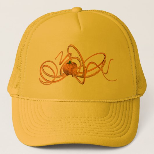 Oranje octopus trucker pet (Voorkant)