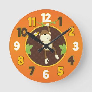 Oranje Oerwoud Safari Monkey Wall klok
