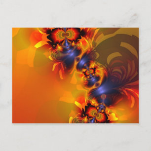 Oranje ogen aglow - Gold & Violet Delight Briefkaart