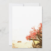 Oranje Oleander Bloemen Strand Bruiloft Save The Date (Achterkant)