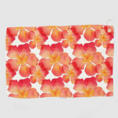 Oranje Oleander Floral Pattern Golfhanddoek (Horizontaal)