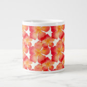 Oranje Oleander Floral Pattern Grote Koffiekop (Voorkant)