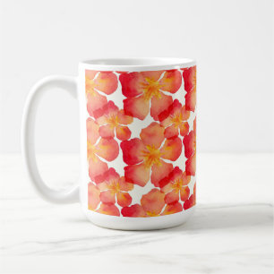 Oranje Oleander Floral Pattern Koffiemok