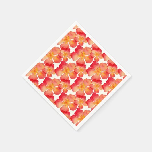 Oranje Oleander Floral Pattern Servet (Hoek)